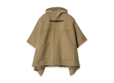 Burberry Women's Wool Duffle Cape "Military Green"
