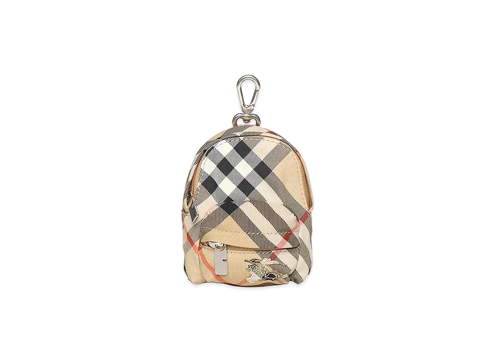 Burberry Check Backpack Charm "Beige"