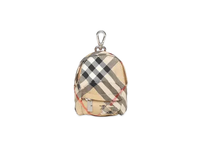Burberry Check Backpack Charm "Beige"