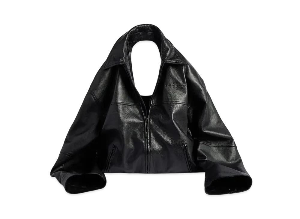 BALENCIAGA Garde Robe Leather Jacket Bag "Black"