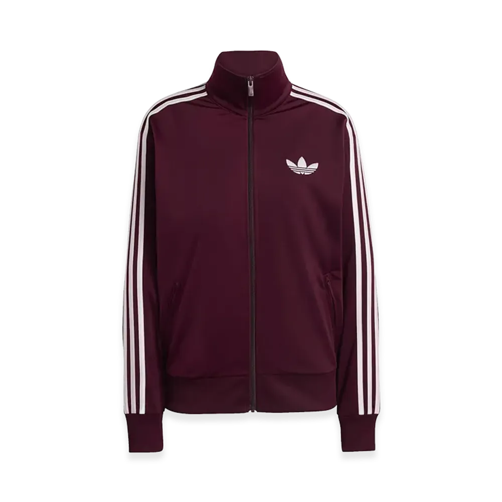 adidas Women's Firebird Loose Track Top "Maroon/Off White"