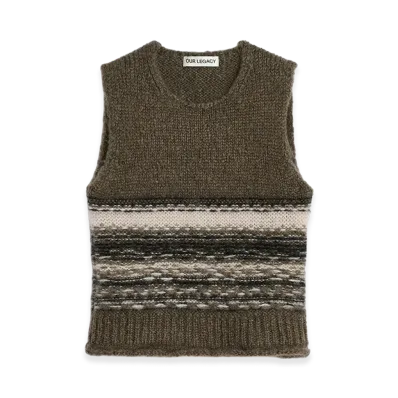 OUR LEGACY Women's Mohair Vest "Blur Fair Isle"