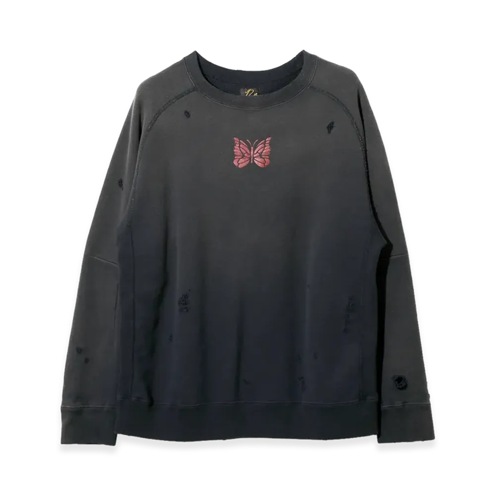 NEEDLES Deconstructed Sweat Shirt "Navy"