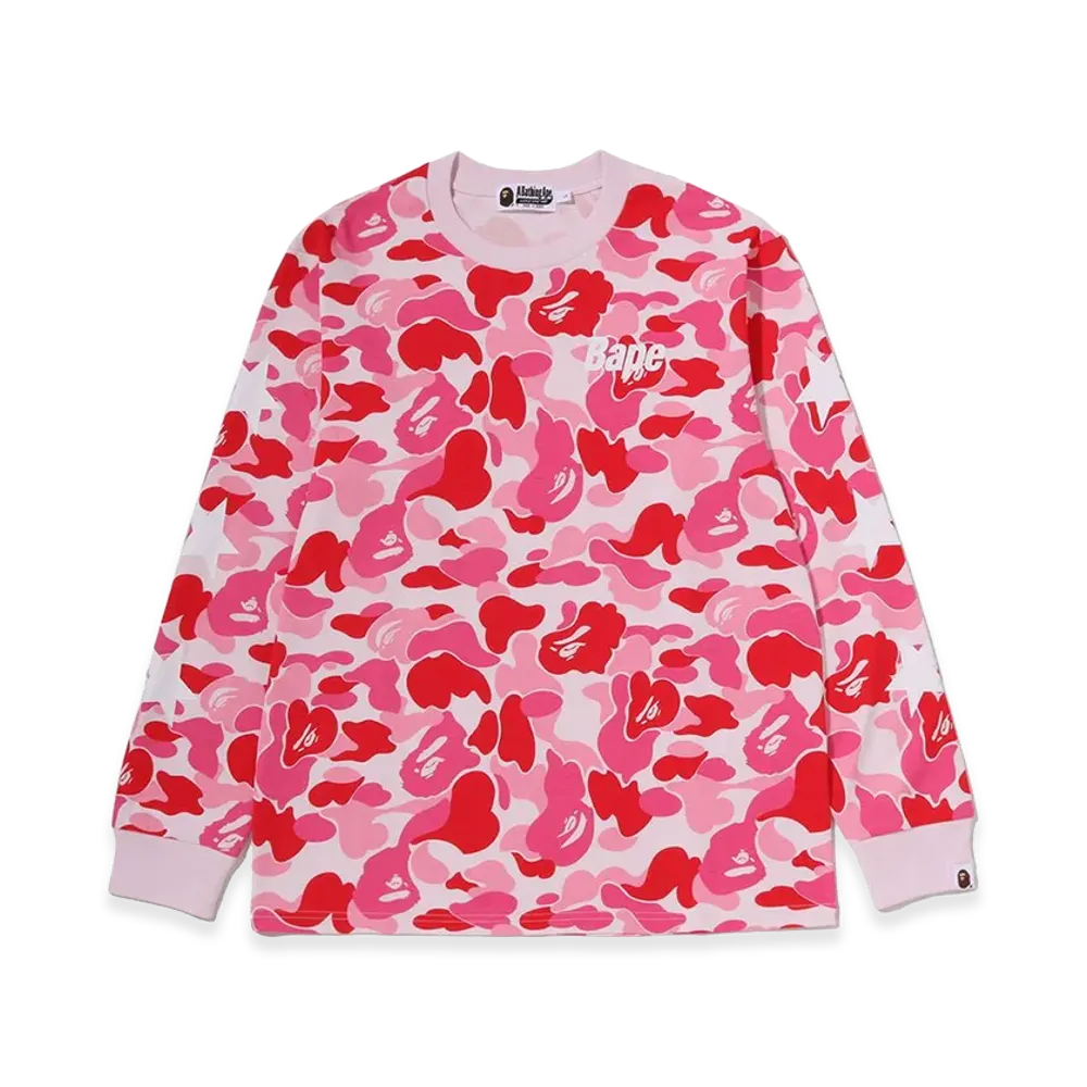 A BATHING APE ABC Camo LS Tee "Pink"