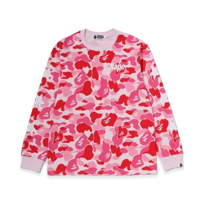 A BATHING APE ABC Camo LS Tee "Pink"