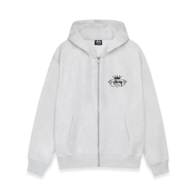 Stussy Built To Last Zip Hoodie "Ash Heather"