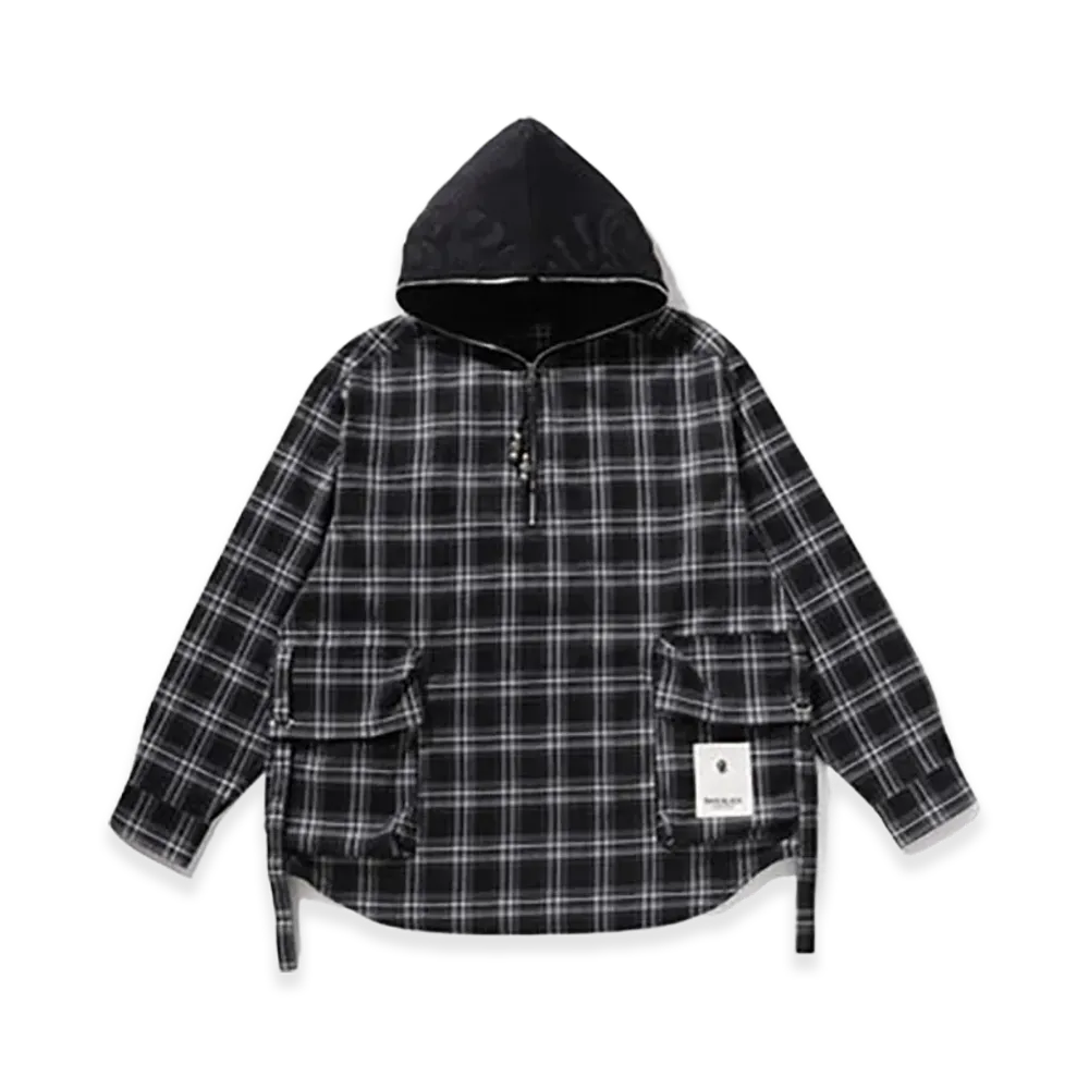 A BATHING APE Grunge Checker Shirt "Black"