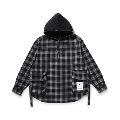 A BATHING APE Grunge Checker Shirt "Black"