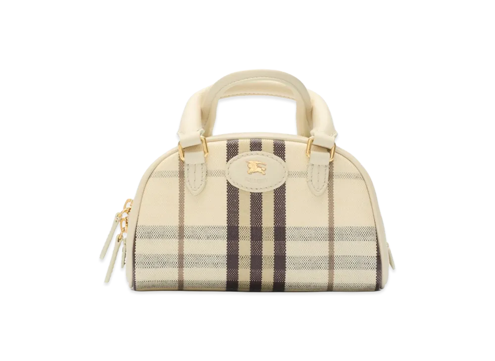 Burberry Women's Mini Highland Bowling Bag "Light Beige"