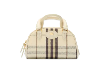 Burberry Women's Mini Highland Bowling Bag "Light Beige"