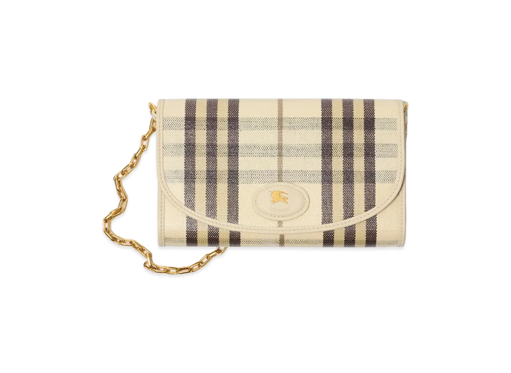Burberry Women's Highland Chain Strap Wallet "Light Beige"