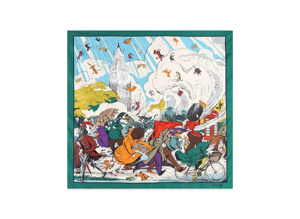 Burberry Printed Silk Foulard "Neutrals"