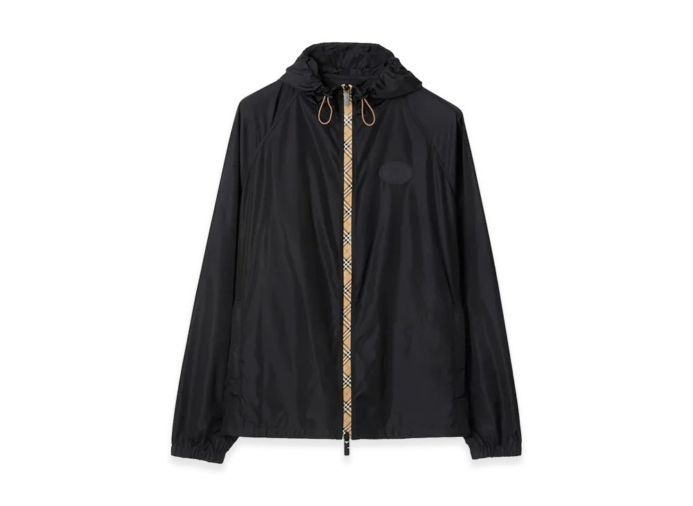 Burberry Checker Tape Nylon Hooded Jacket "Navy"