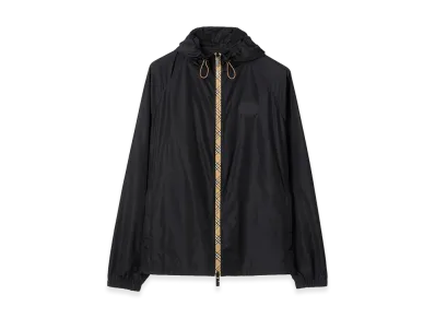 Burberry Checker Tape Nylon Hooded Jacket "Navy"