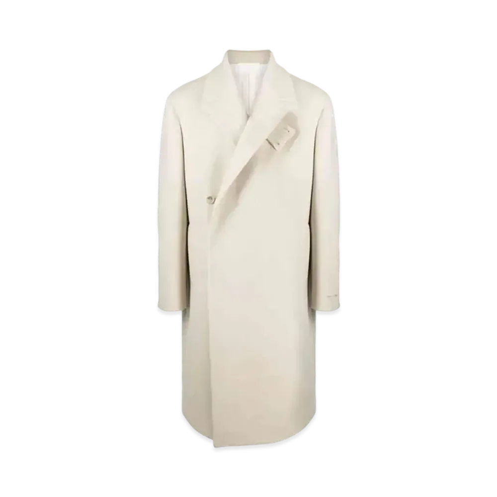 1017 ALYX 9SM Single-Breasted Logo Wool-Blend Coat "White"