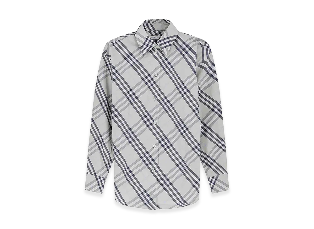 Burberry Women's Emma Shirt In Cotton With Check Pattern "Green"