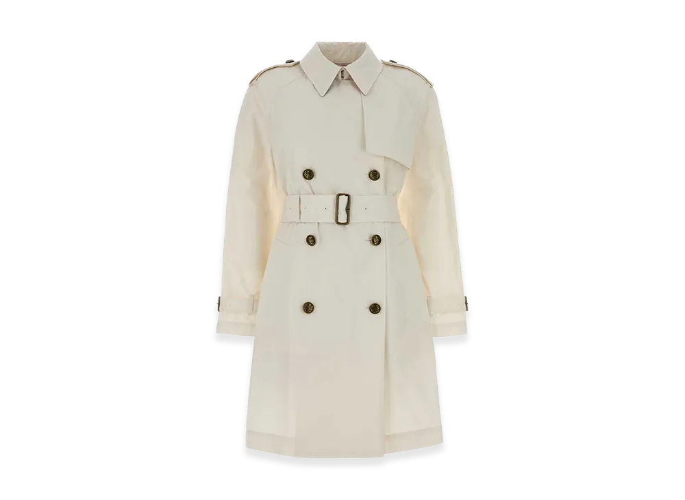 Burberry Women's Cotton Belgravia Trench Coat "White/Ivory"