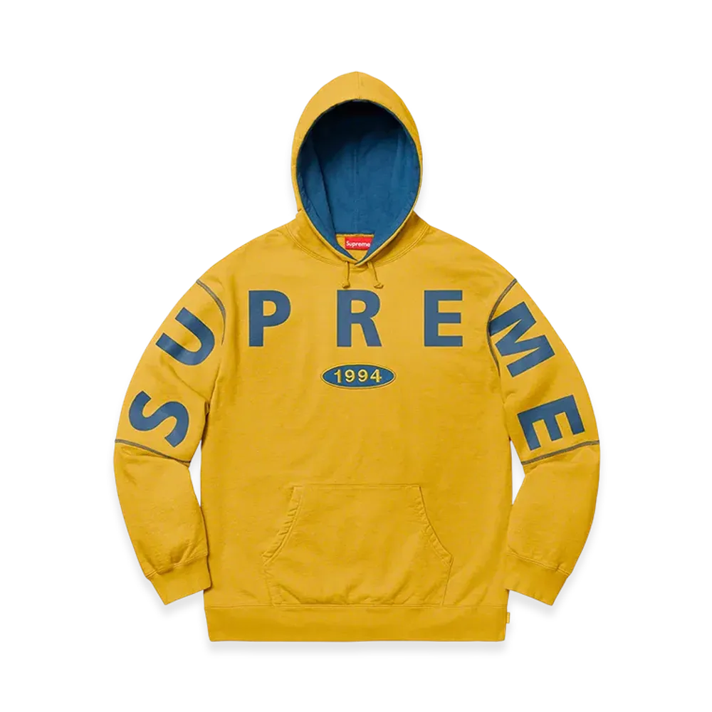 Supreme Spread Logo Hooded Sweatshirt "Mustard"