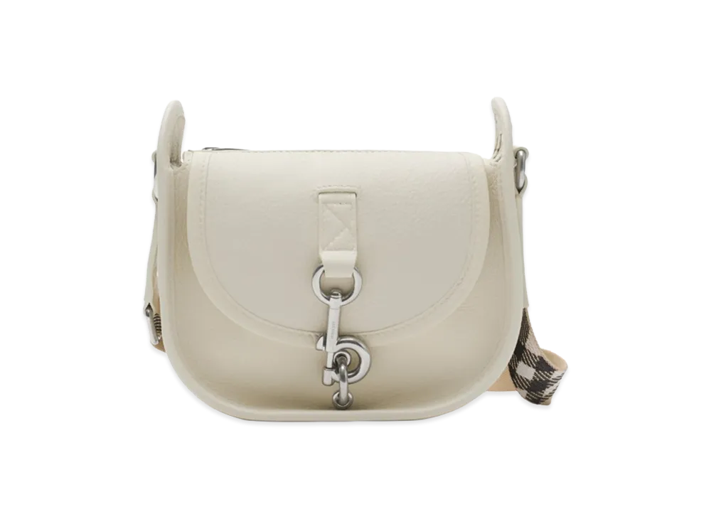 Burberry Women's Mini B Clip Messenger Bag "Soap Beige"