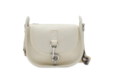 Burberry Women's Mini B Clip Messenger Bag "Soap Beige"