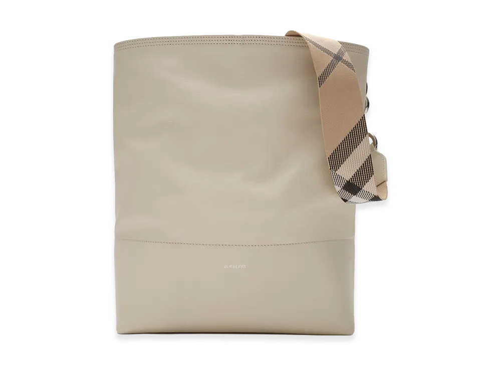 Burberry Women's Medium B Clip Bucket Bag "Soap Beige"