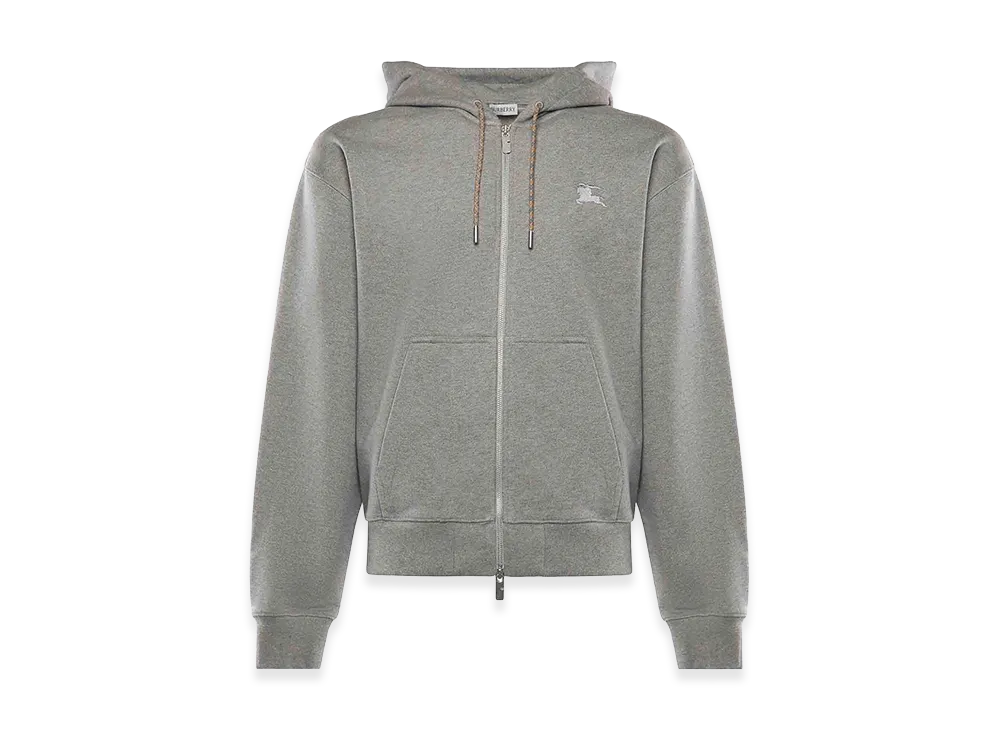 Burberry "Check" Zipper Sweatshirt "Gray"