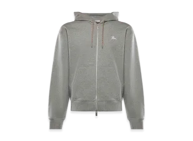 Burberry "Check" Zipper Sweatshirt "Gray"