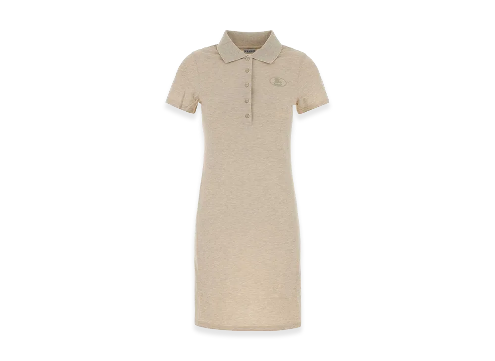 Burberry Women's Piquet Polo Dress "Melange Sand Beige"