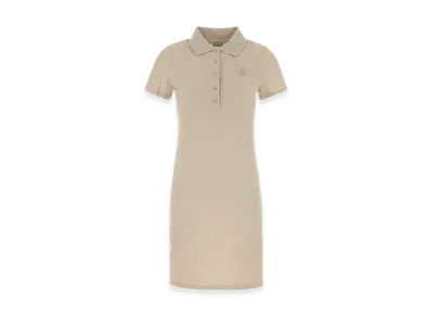 Burberry Women's Piquet Polo Dress "Melange Sand Beige"