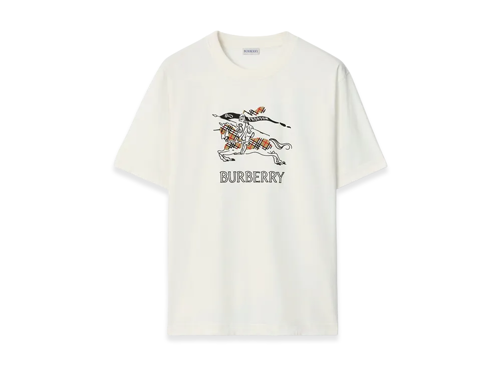 Burberry EKD Sketch Cotton Tee "Chalk White"