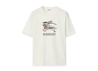 Burberry EKD Sketch Cotton Tee "Chalk White"