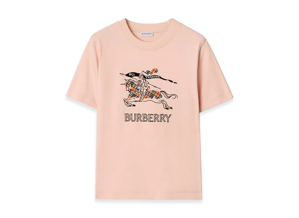 Burberry Women's EKD Sketch Cotton Tee "Bouquet Pink"