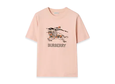 Burberry Women's EKD Sketch Cotton Tee "Bouquet Pink"