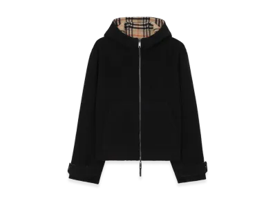 Burberry Reversible Wool Hooded Jacket "Black"