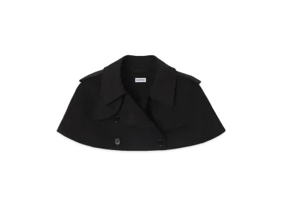 Burberry Women's Gabardine Trench Capelet "Black"