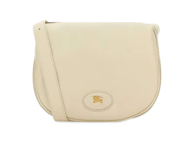 Burberry Women's Leather Tavistock Crossbody Bag "Ivory"