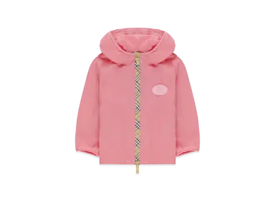 Burberry Kids Nylon Hooded Jacket "Pink"