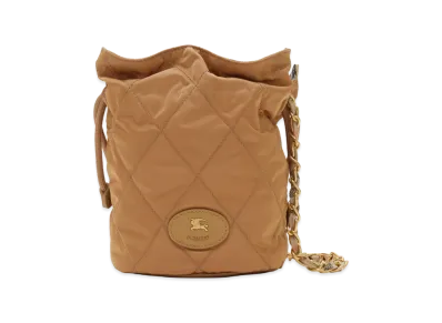 Burberry Women's Reversible Horseshoe Chain Pouch "Teak Brown"