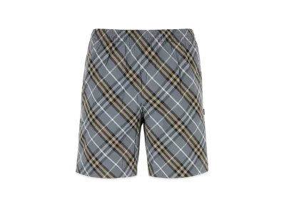Burberry Embroidered Nylon Swimming Shorts "Checked"