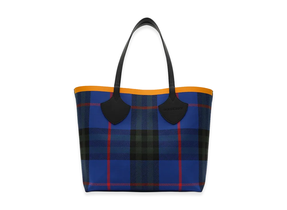 Burberry Women's Large Check Tote "Knight Blue"
