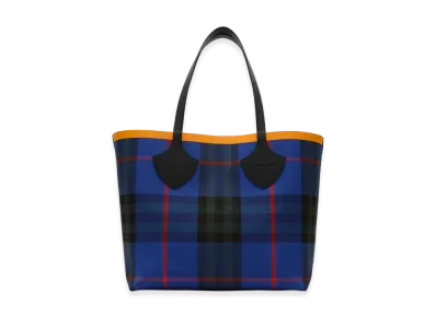 Burberry Women's Large Check Tote "Knight Blue"