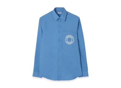 Burberry Logo Graphic Cotton Shirt "Periwinkle Blue"