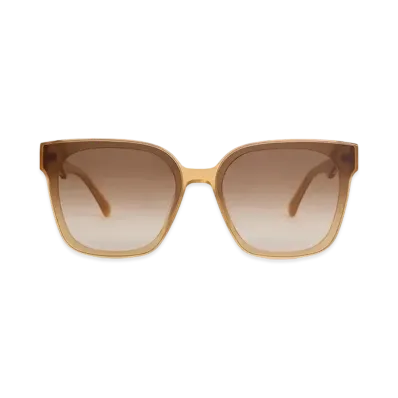 CHARLES & KEITH Square Chic-Frame Sunglasses "Toffee"