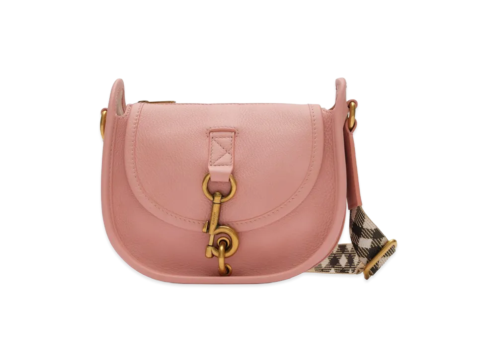 Burberry Women's Mini B Clip Messenger Bag "Peony Pink"