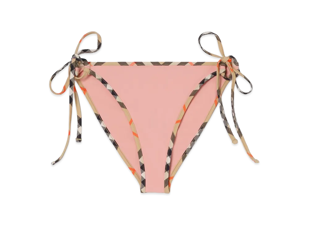 Burberry Women's Check Trim Bikini Briefs "Begonia Pink"