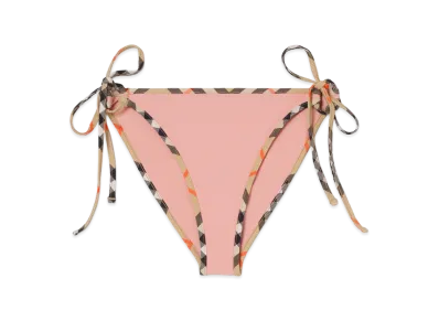 Burberry Women's Check Trim Bikini Briefs "Begonia Pink"