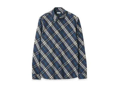 Burberry Relaxed Fit Check Cotton Shirt "Pilot Blue"