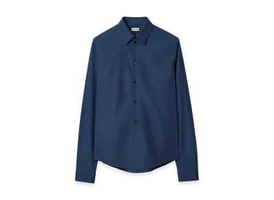 Burberry Regular Fit Cotton Poplin Shirt "Dark Graphite Blue"