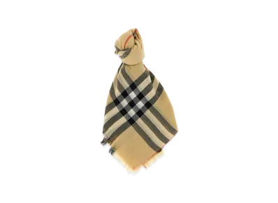 Burberry Women's Check Wool Scarf "Beige"