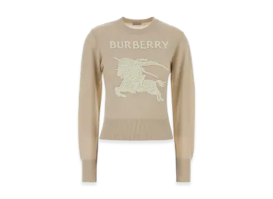 Burberry Women's Wool Blend Sweater "Sand Beige"
